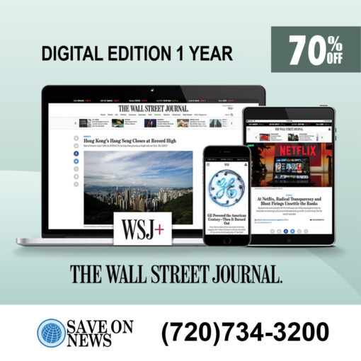 Wall St Journal digital 1 year subscription